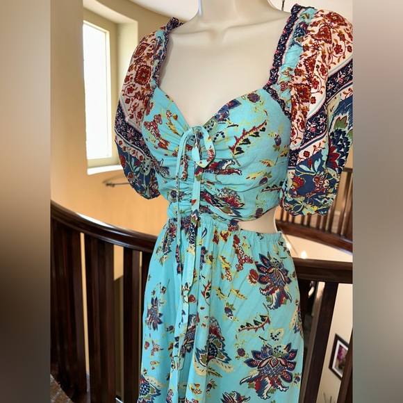 Free People Bali Citrus Skies Jumpsuit Romper Aegean Sea XS - Picture 6 of 12